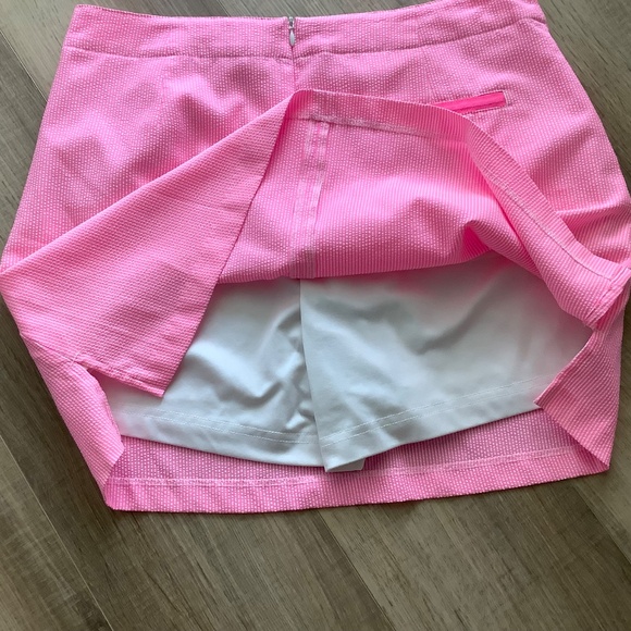 Lady Hagen pink pinstripe skort 10 - Picture 3 of 4
